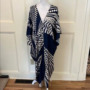 Chic Navy and White Swim Sarong